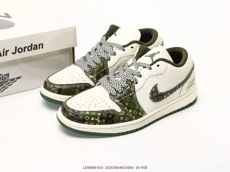 Nike Air Jordan 1 Low AJ1乔1低帮休闲板鞋 海外高端定制限量发售!🍃这双白绿复古板鞋真的长在审美上 LD8888-033 #20263864833065
